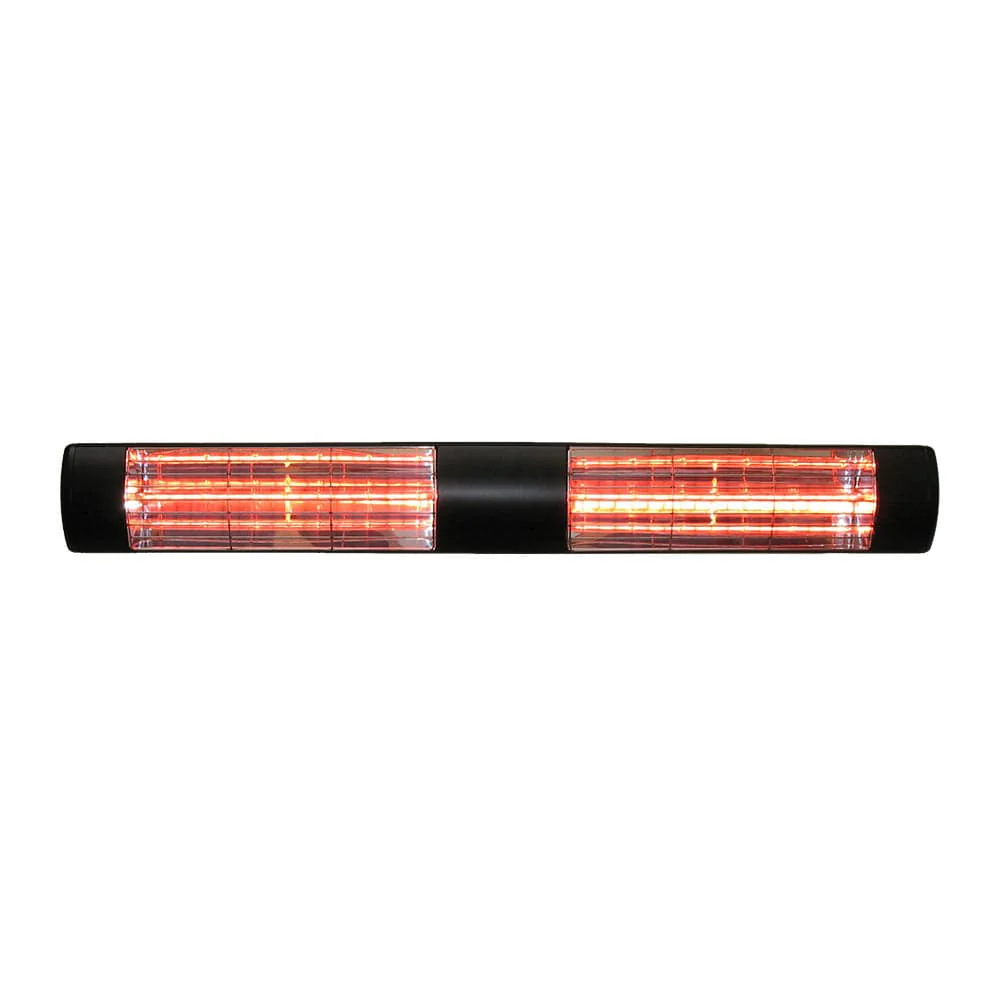 Victory Lighting 3000W Infrared Patio Heater w/ Gold Lamp in Black