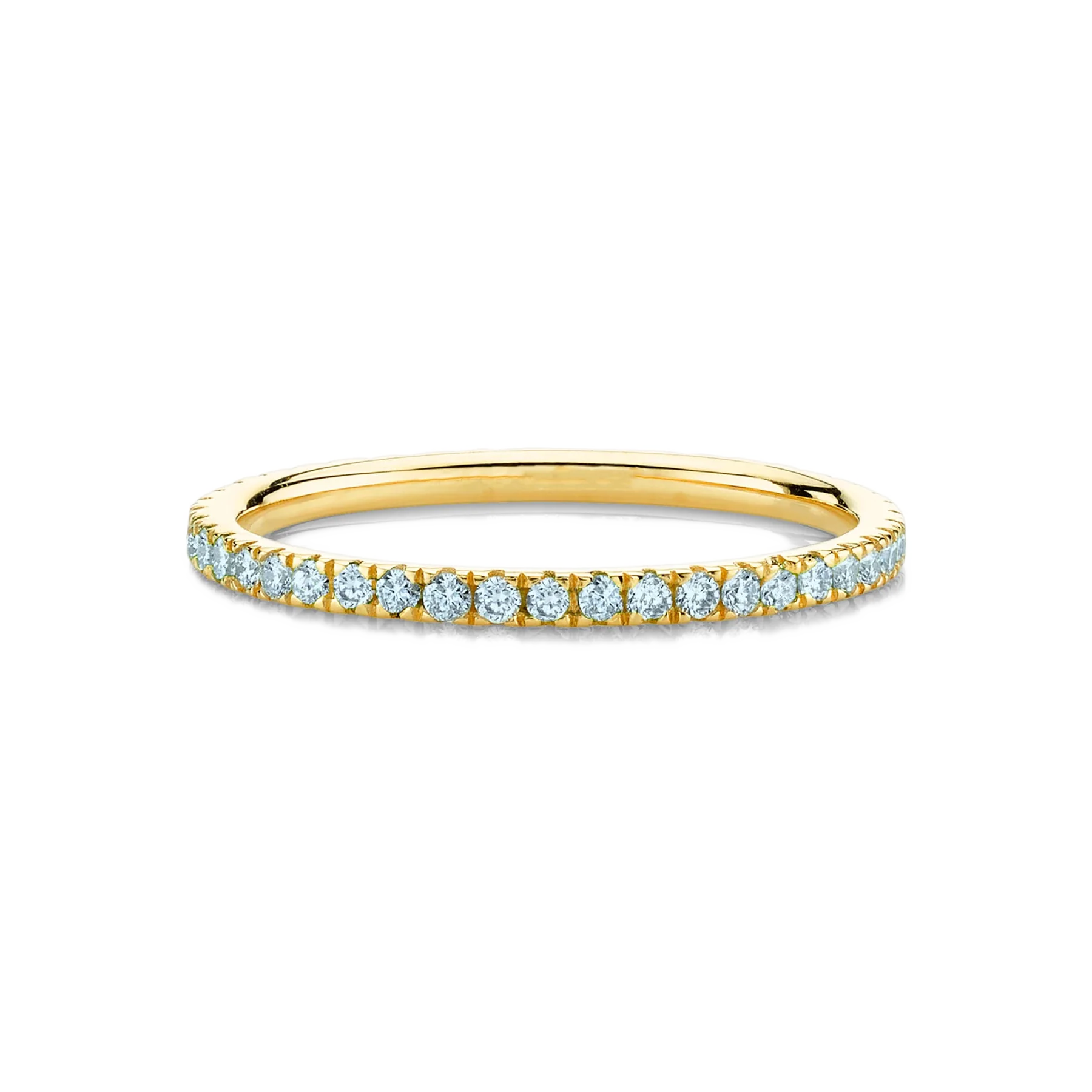 Perfect Eternity Band - Aquamarine / 14k Yellow Gold