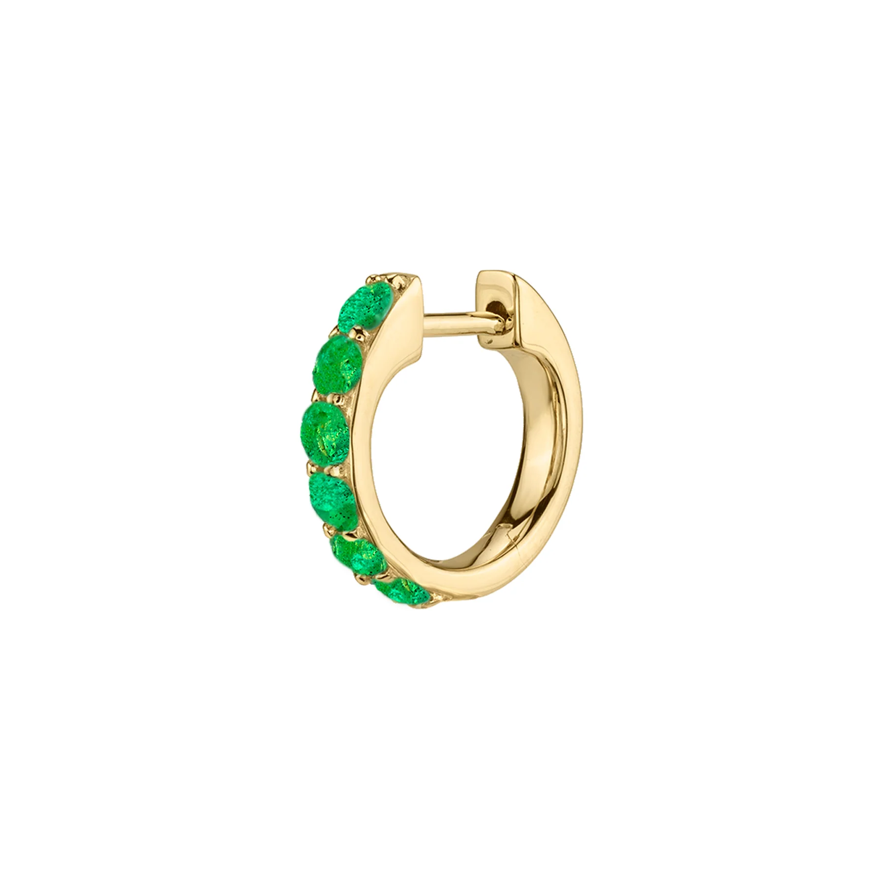 The Large Biggie - Emerald / 14k Yellow Gold