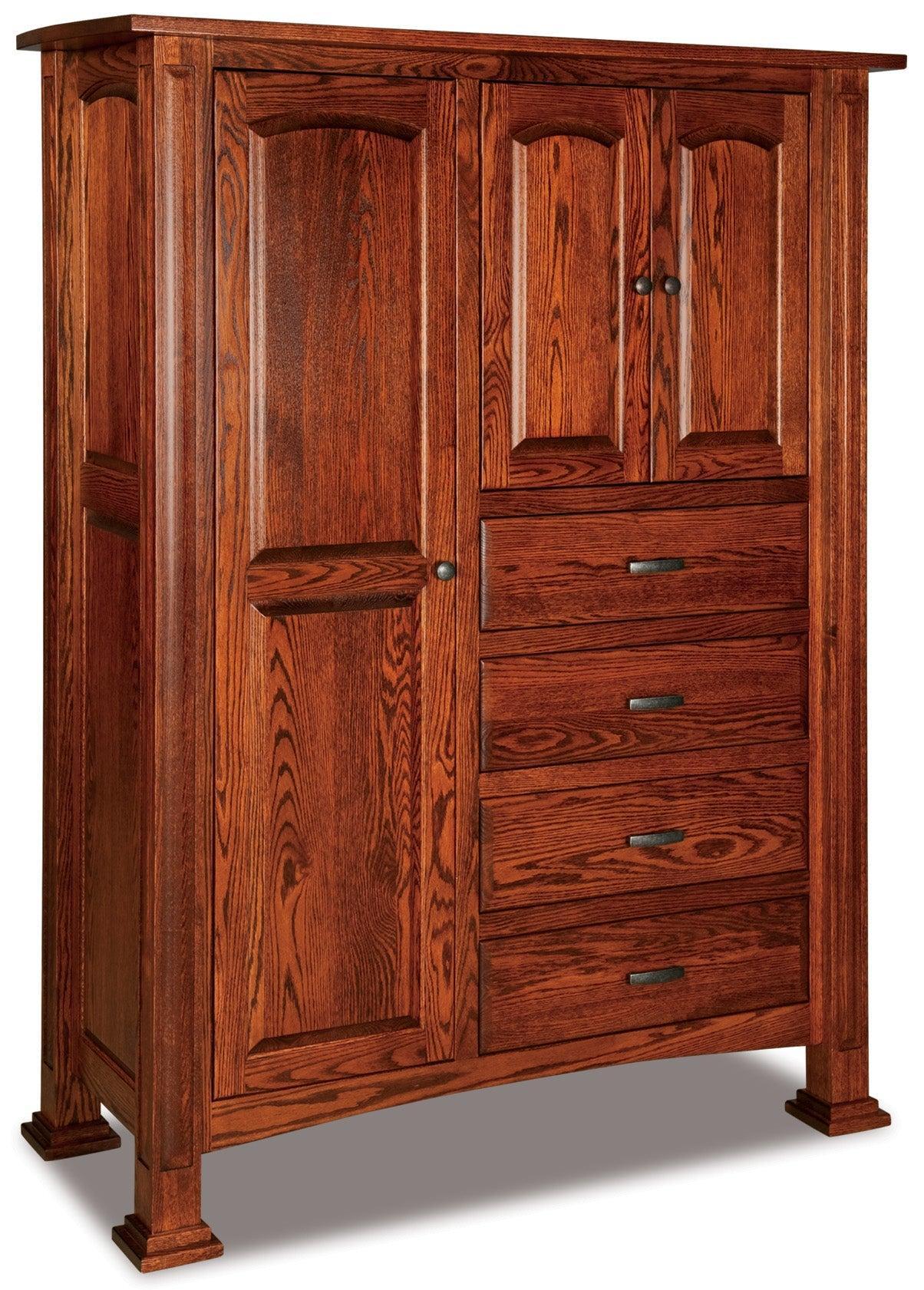 Amish Lexington Four Drawer Three Door Chifferobe
