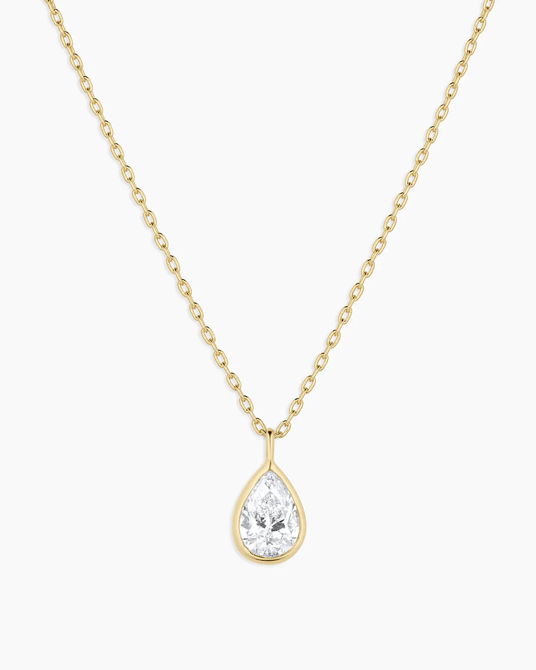 Classic Diamond Pear Necklace