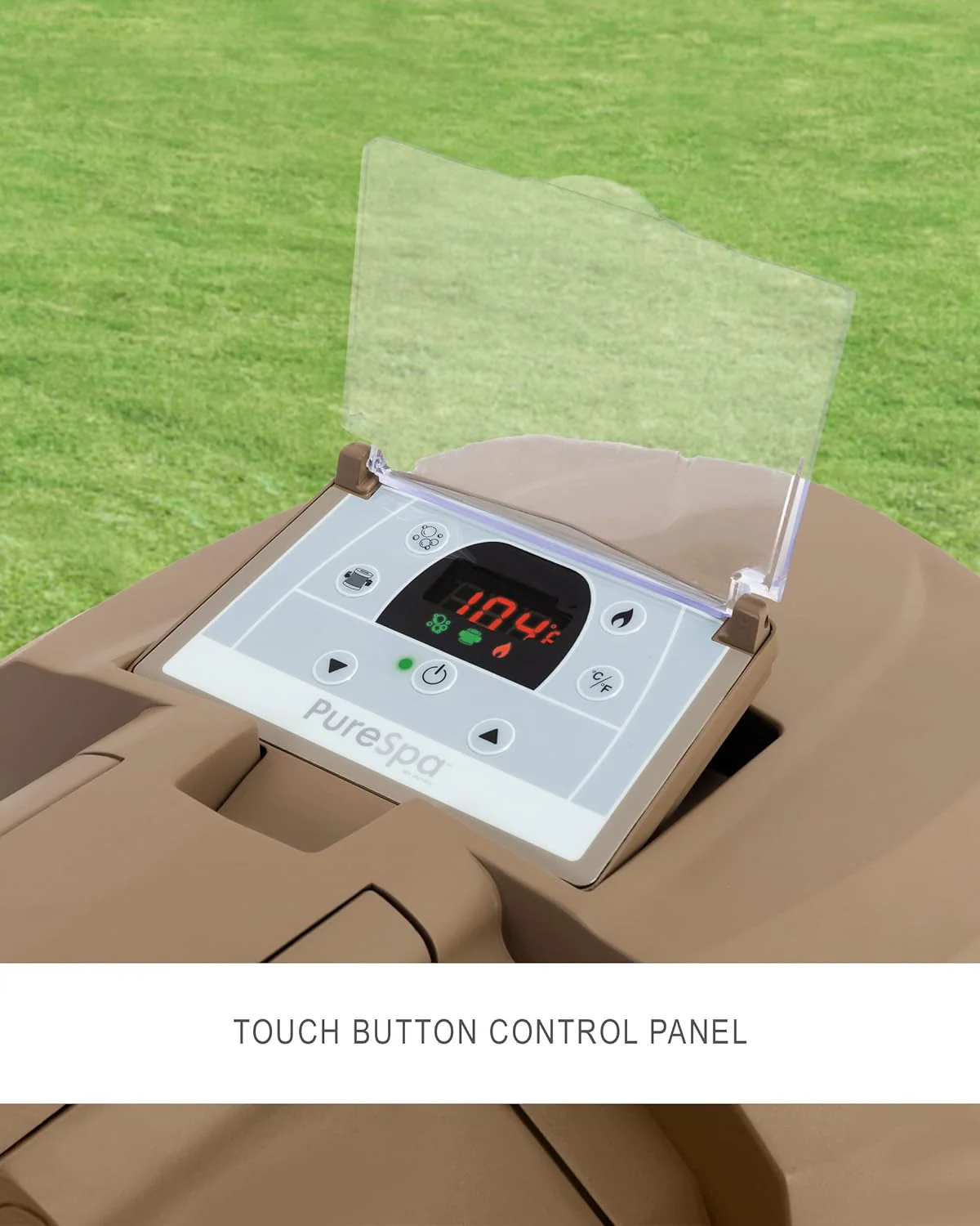 Bubble Massage Inflatable Hot Tub Spa Set, with 120 Jets, Push Button Control Panel, and Spa Cover