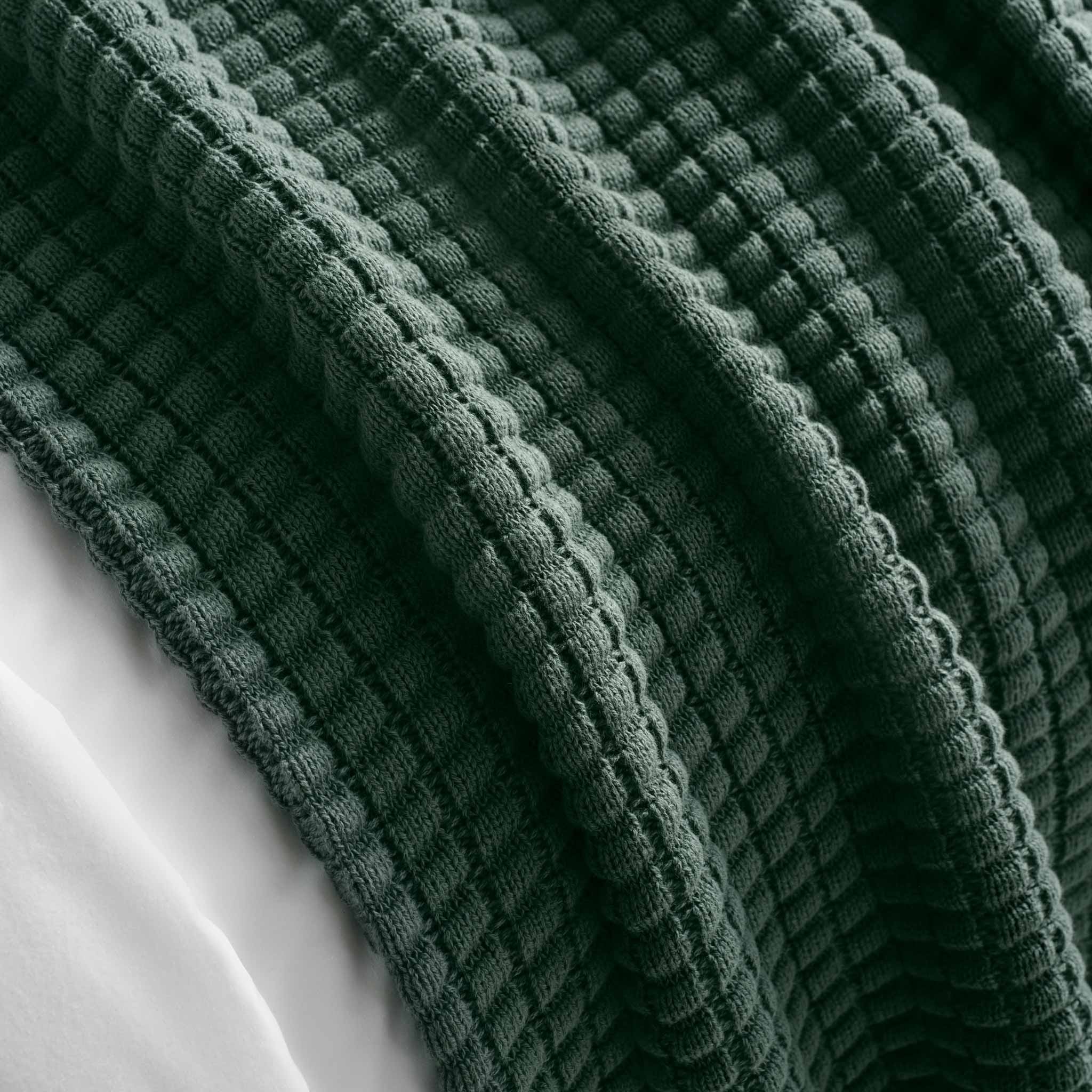 Grid Knit Cotton Throw Blanket - Last Call