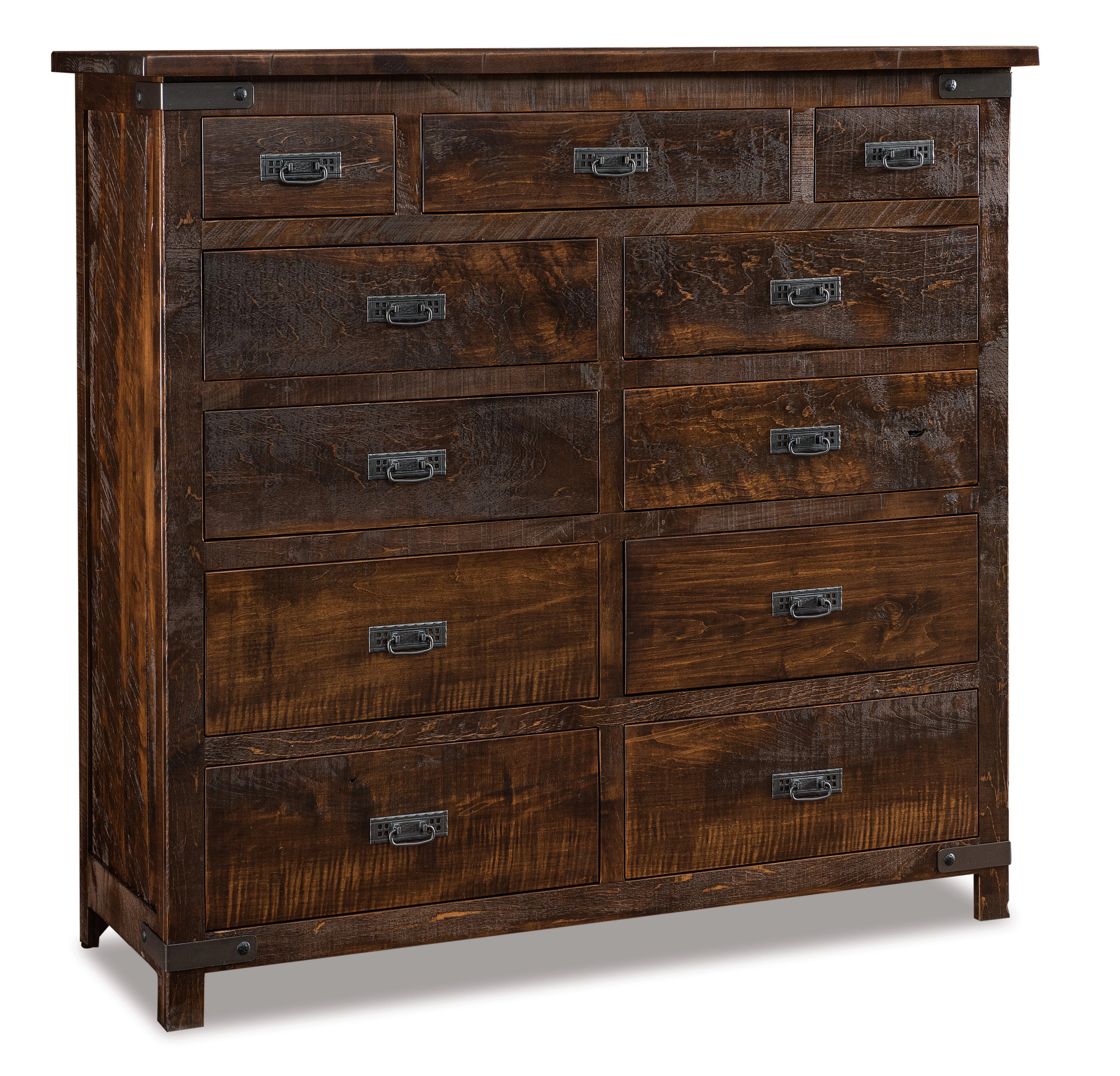 Amish Ironwood Eleven Drawer Double Chest