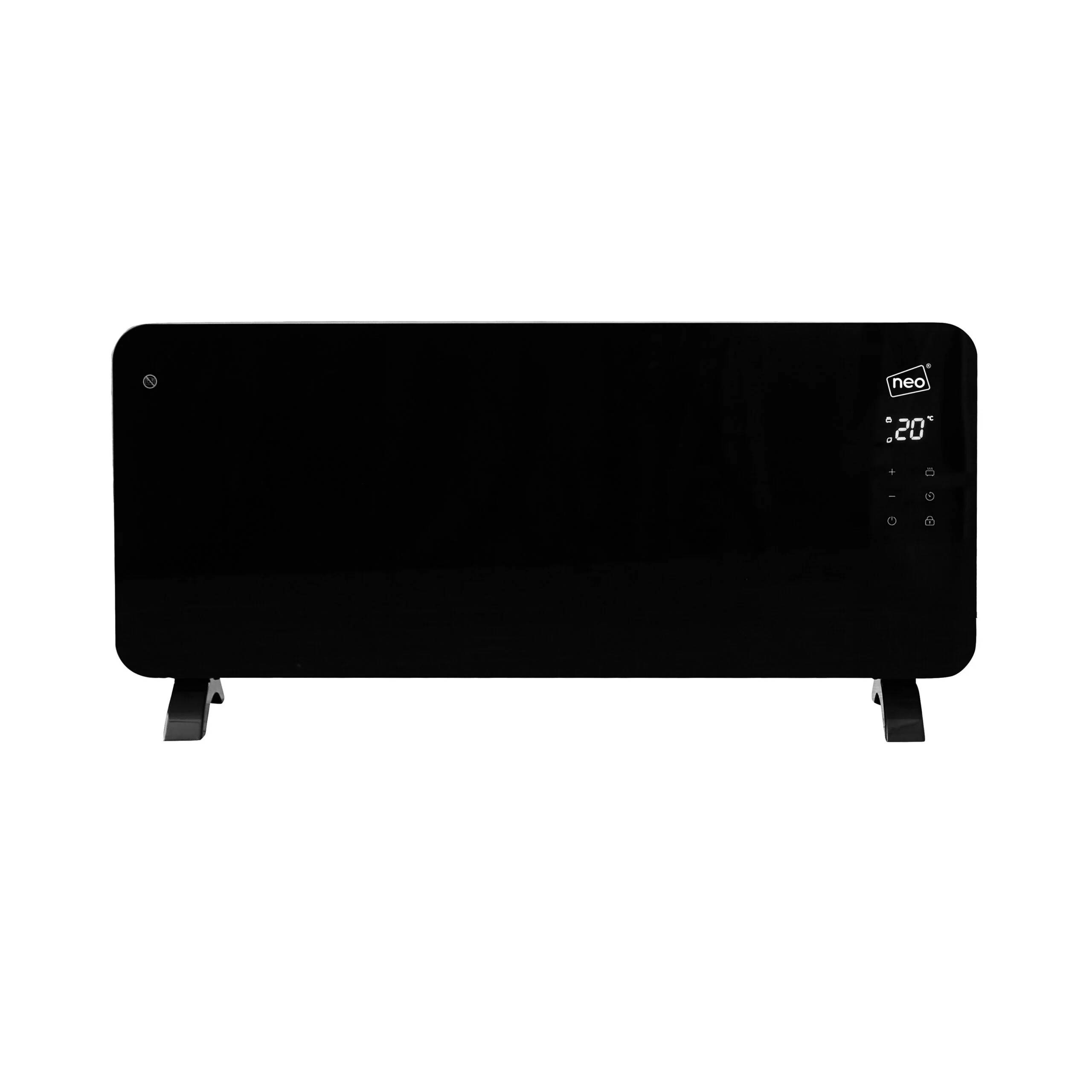 Neo Wifi Black Electric Glass Panel Heater Radiator
