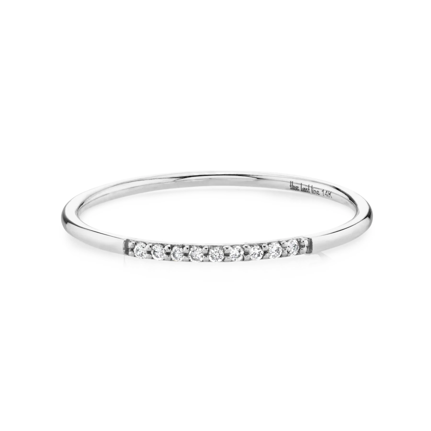 Partial Eternity Band - White Diamond / 14k White Gold