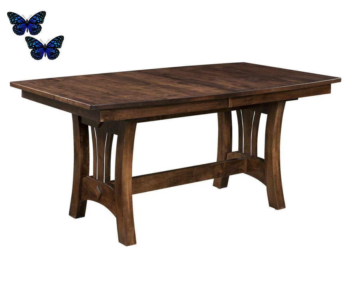 Amish Mason Double Pedestal Table
