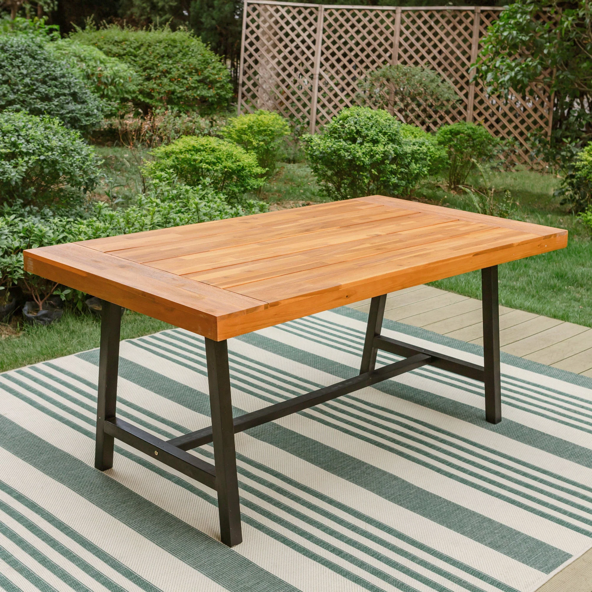 6-Person Patio Seating Group with Cushions, Black & Brown