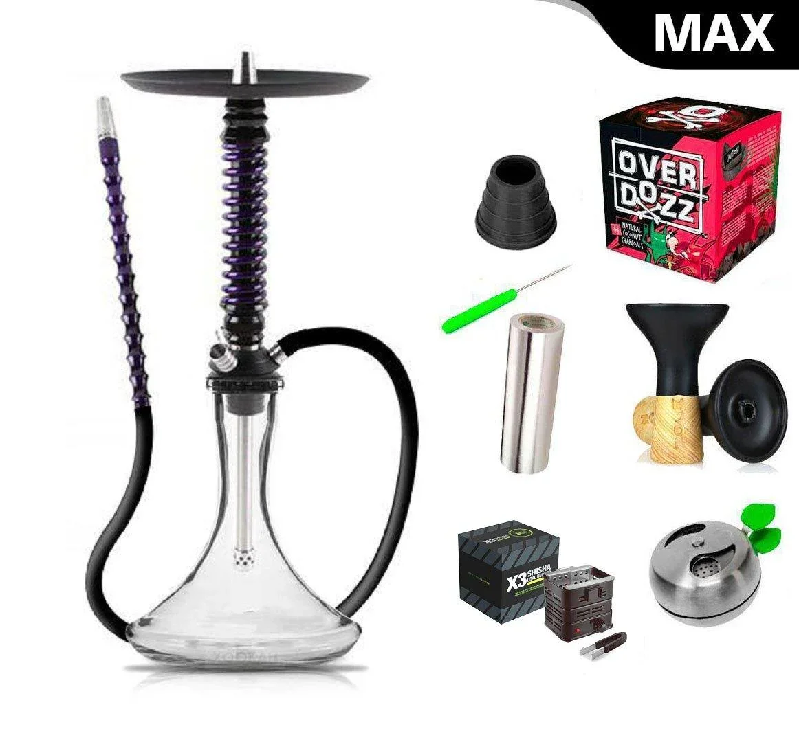 Mamay Customs Coilover Mini Black Purple Shisha