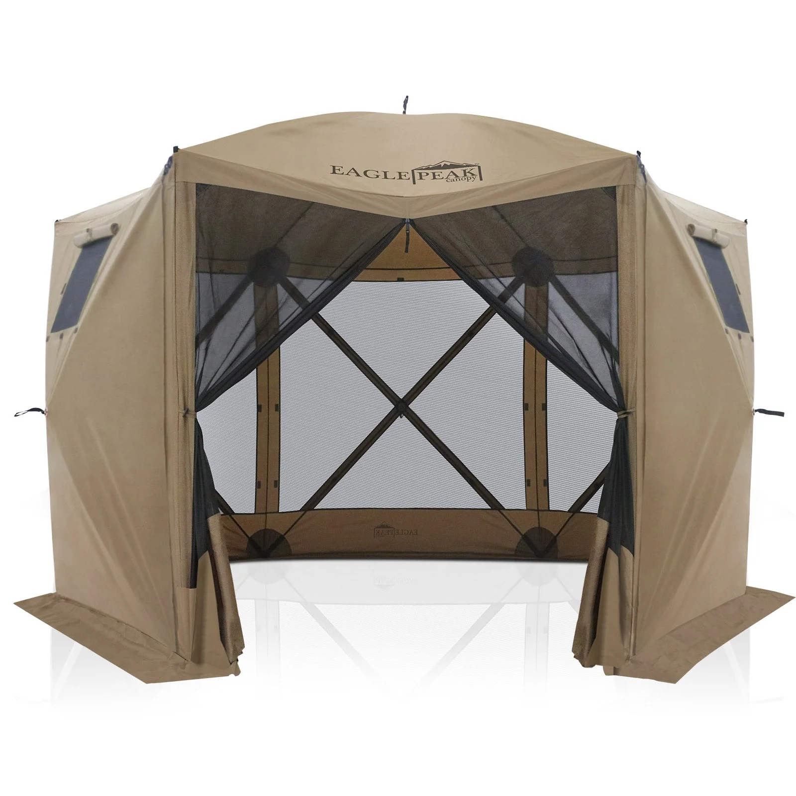 12x12 ft Portable Quick Pop Up Canopy Tent with 2 Wall Panels, 6 Sided Instant Gazebo
