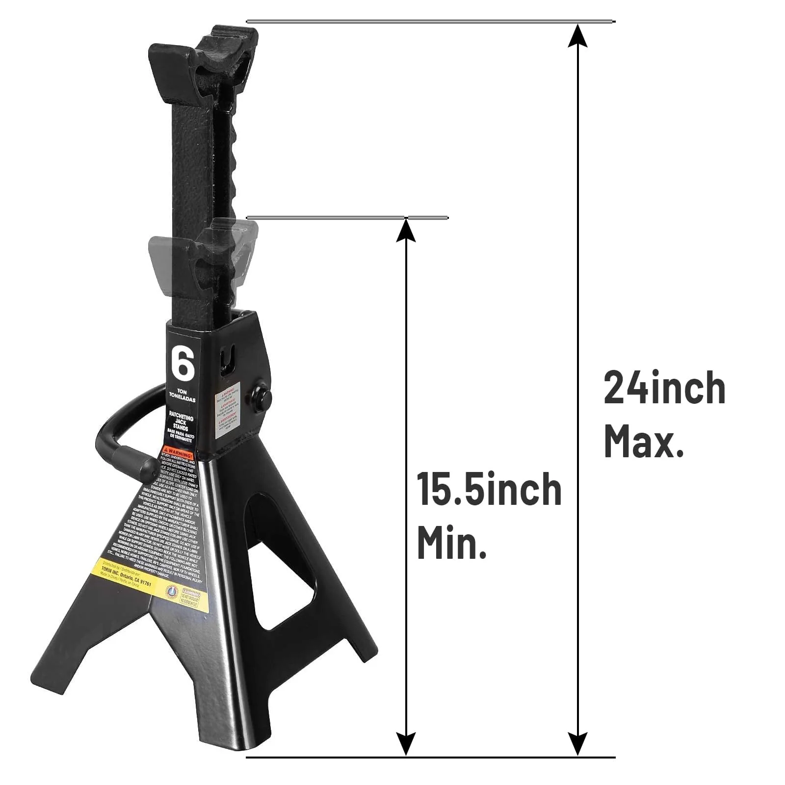 Garvee 2 Pack Jack Stands, 6 Ton/13000 lbs Car Jack Stands, Adjustable Height 15.5