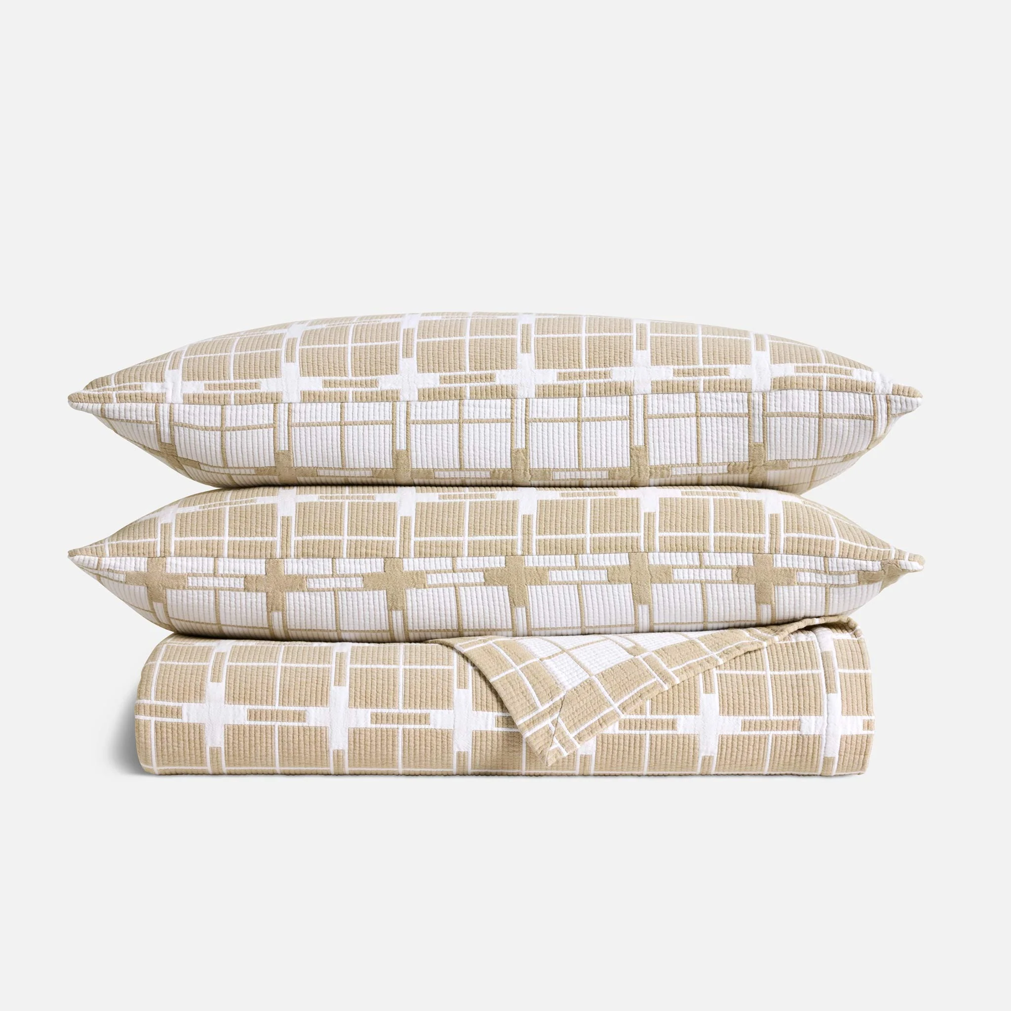 Ribbed Matelasse Quilt Set