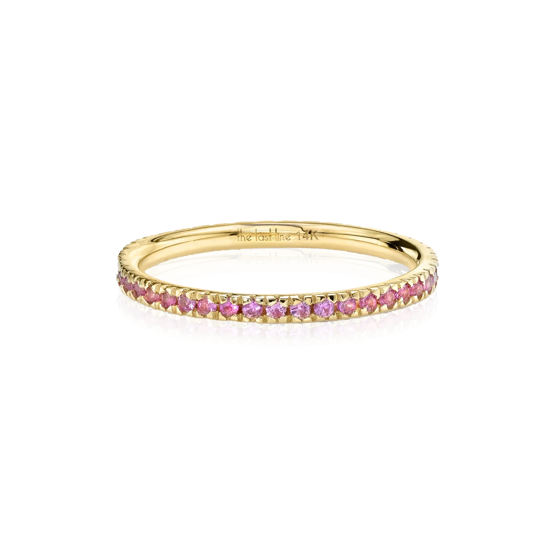 Perfect Eternity Band - Pink Sapphire / 14k Yellow Gold