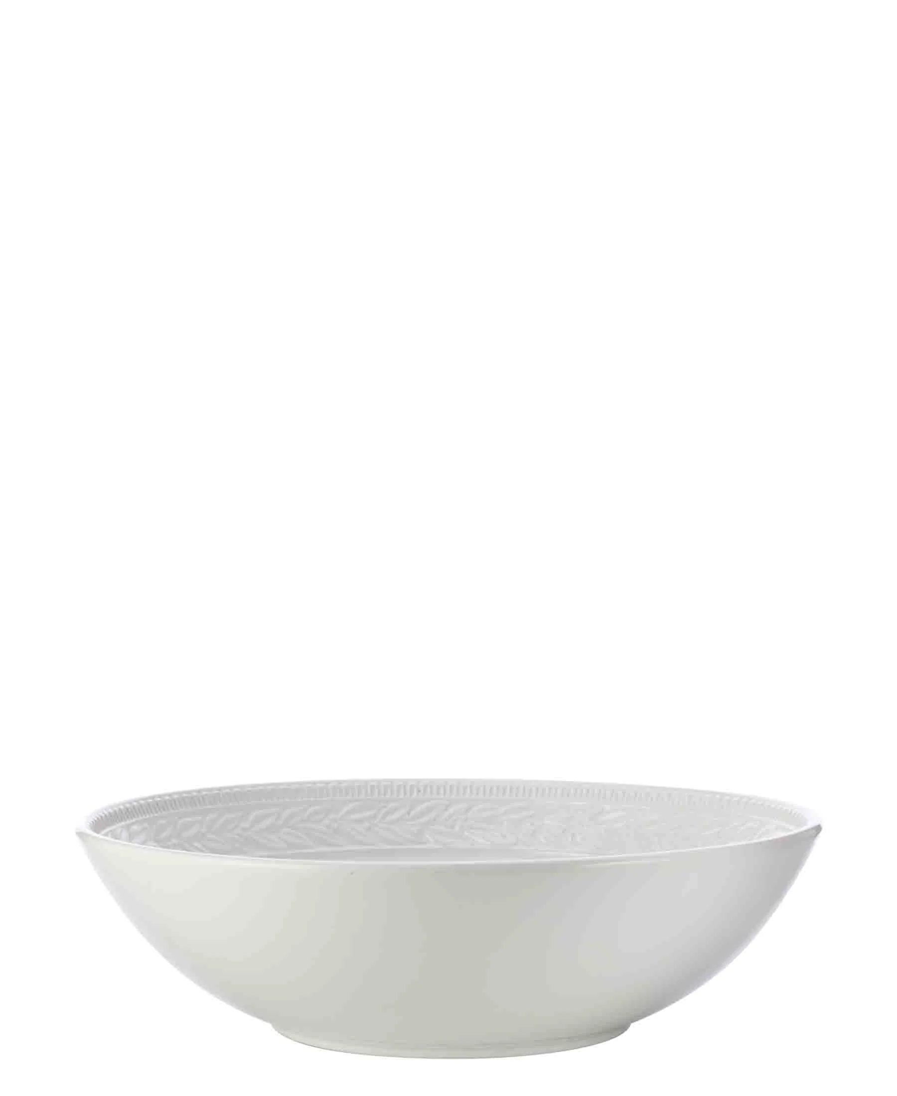 Casa Domani Leccino Round Serving Bowl 32cm - White