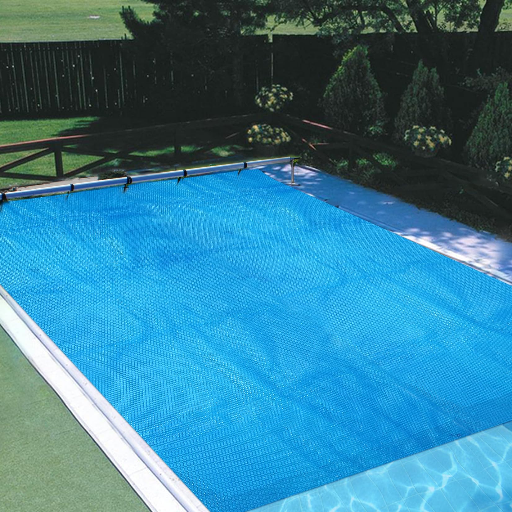 Garvee 18x36 Solar Pool Covers for Inground Pools and Above Ground Pool, 12Mil Rectangle Sun Heater for Swimming Pool, Heat Retaining Blanket for Water 1200 Series (Blue, 18ft x 36ft)