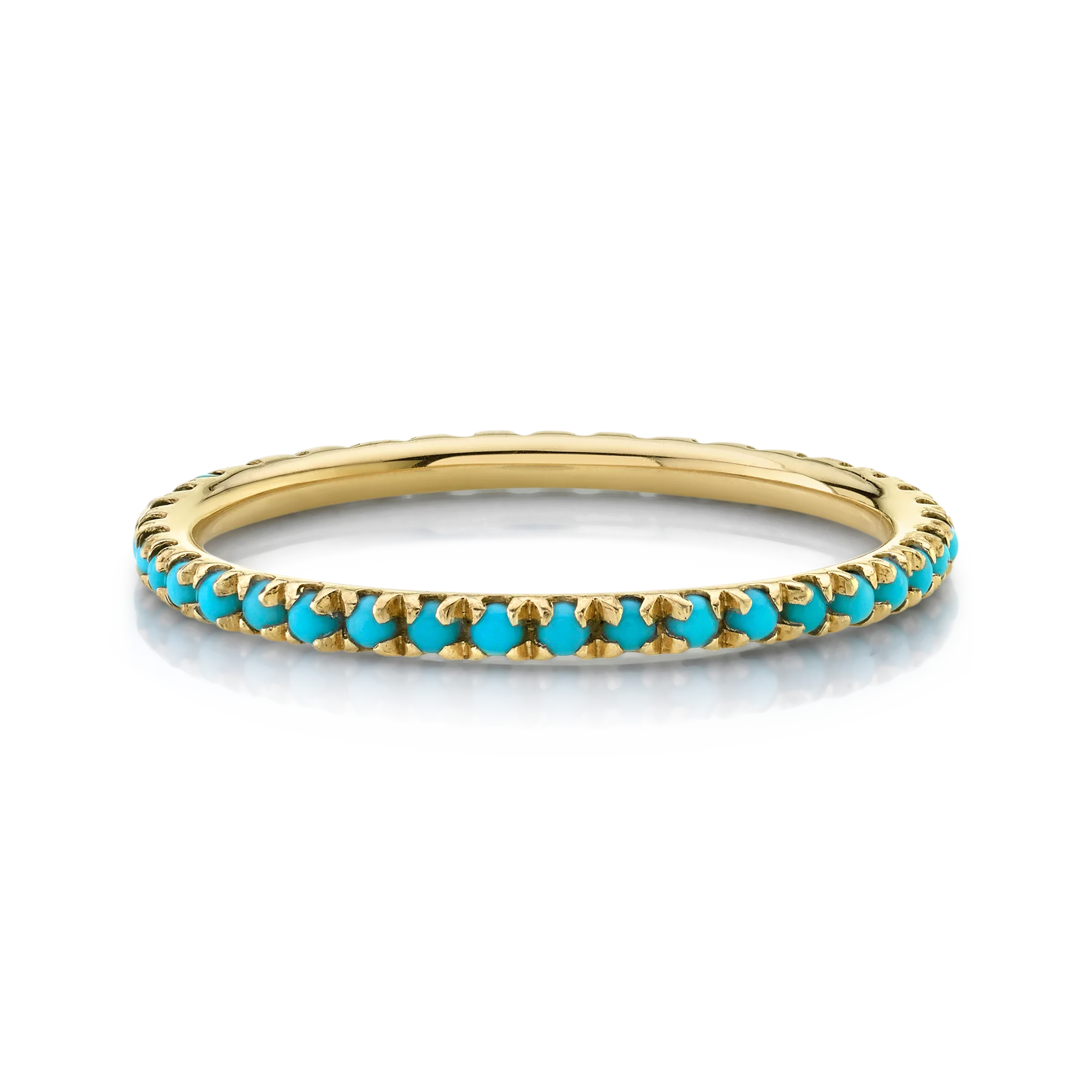 Perfect Eternity Band - Turquoise / 14k Yellow Gold