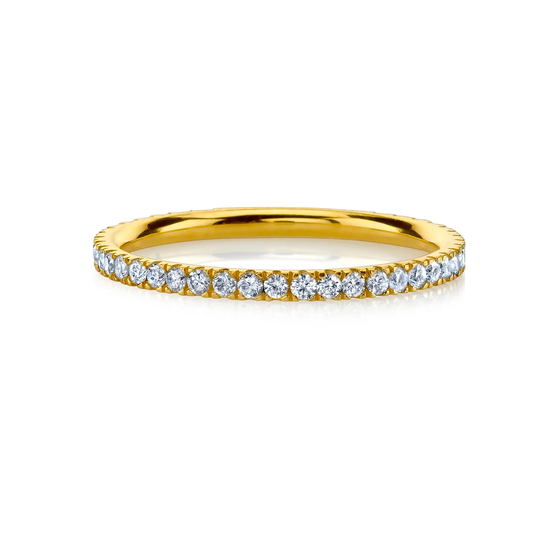 Perfect Eternity Band - White Diamond / 14k Yellow Gold