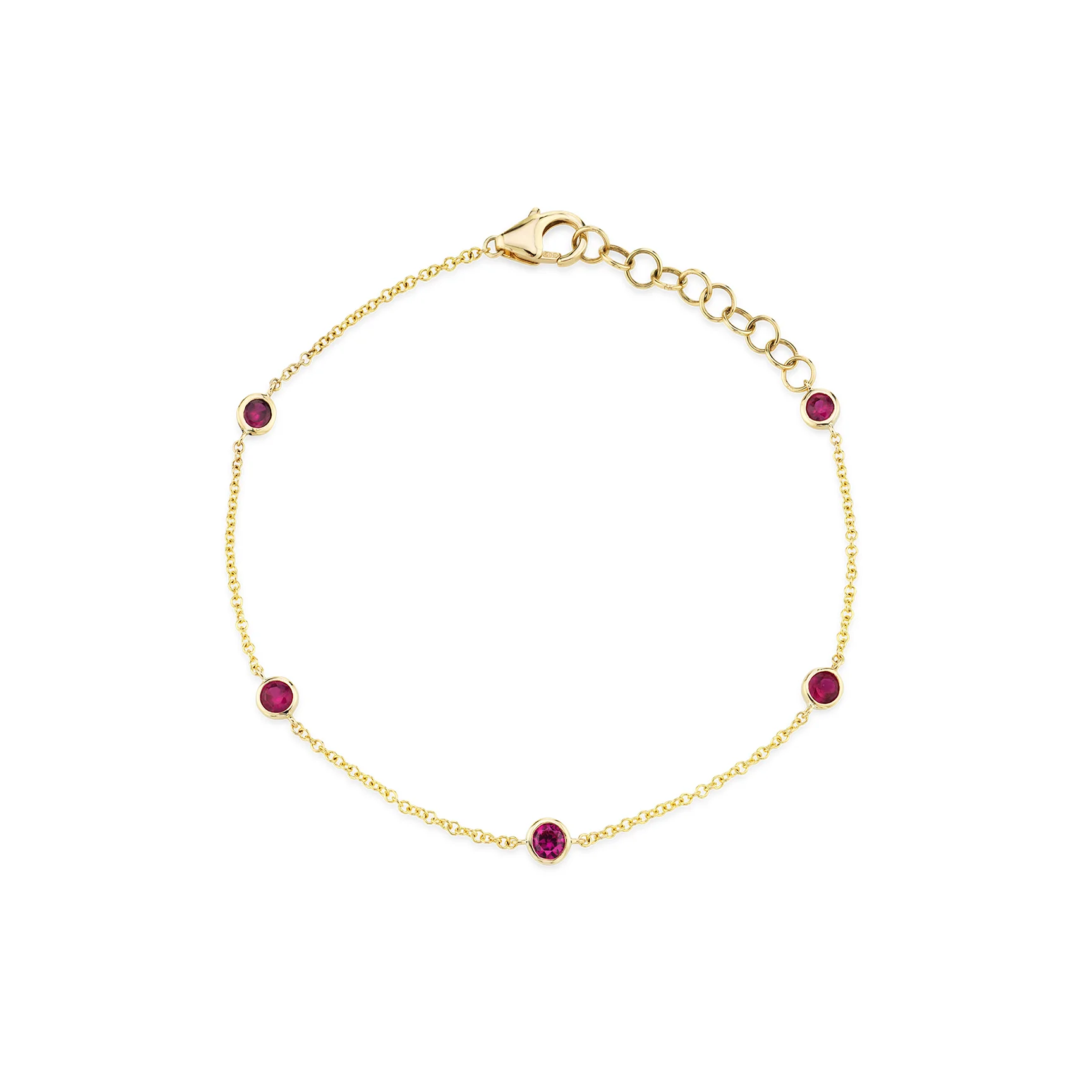 Always On Bezel Bracelet - Ruby / 14k Yellow Gold