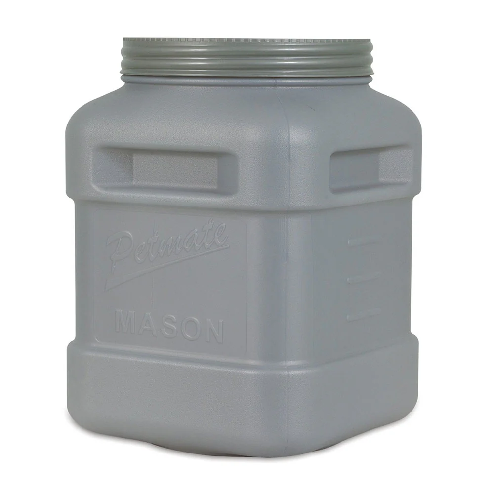 Petmate® Mason Style Pet Food Storage Gray Color Up to 40 Lbs Dogs Medium