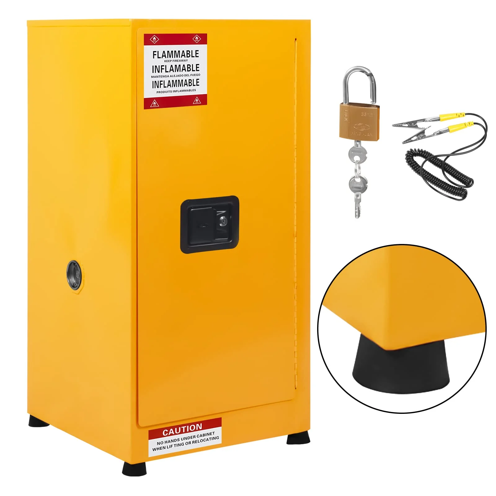 Garvee 18x18 x35 Inch Flammable Liquids Safety Cabinet,Fire/Leakproof