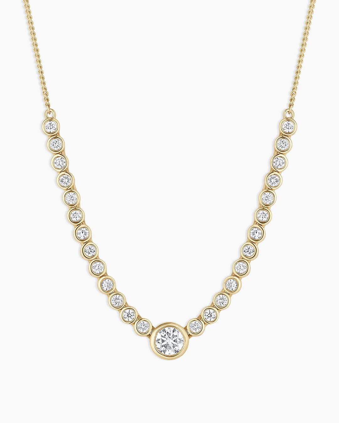 Lab Grown Diamond Circle Row Necklace