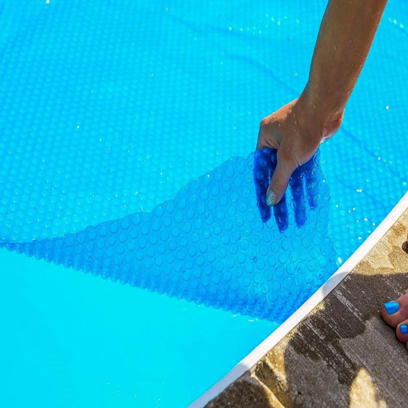 Garvee 18ft x 36ft Rectangle Pool Solar Cover, 300μm Heat Retaining Blanket for In-Ground and above-Ground Rectangular Swimming Pools (300um)