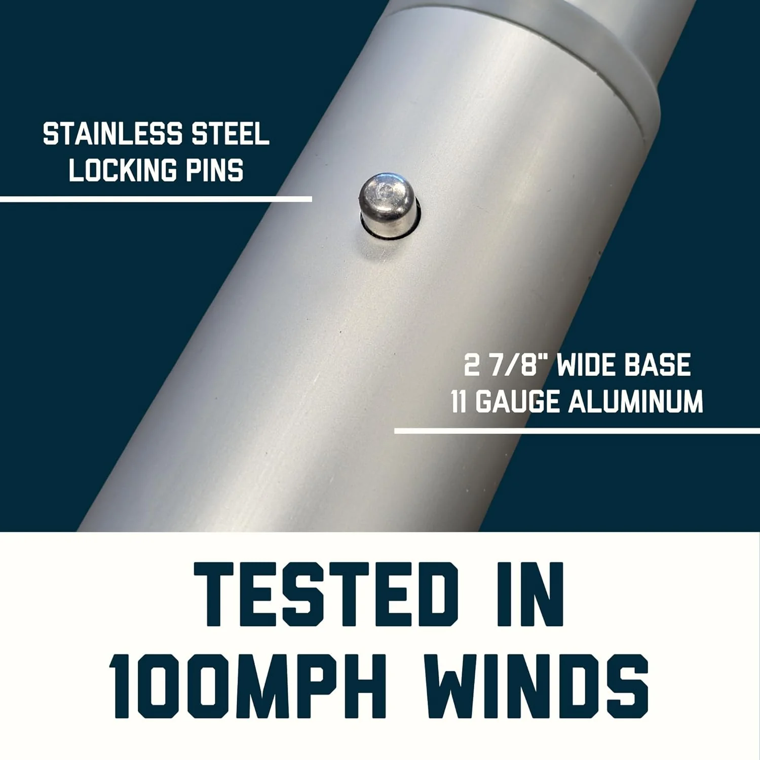 Heavy Duty Telescoping Flagpole Kit, 25 Foot