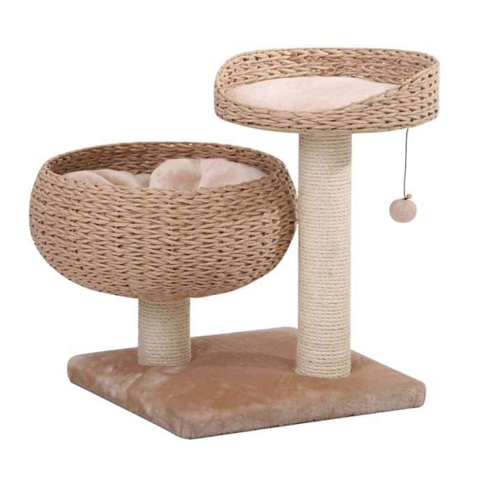 Eco-Friendly Handwoven Cat Tree with Sisal Scratching Post, 23