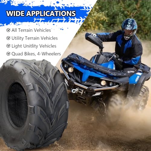 Garvee 16x7-8 ATV Tires, 4PR All Terrain 16x7-8 TL QD116 ATV UTV Trail Sand Mud Off-Road Tires (Pack of 2, Tubeless)