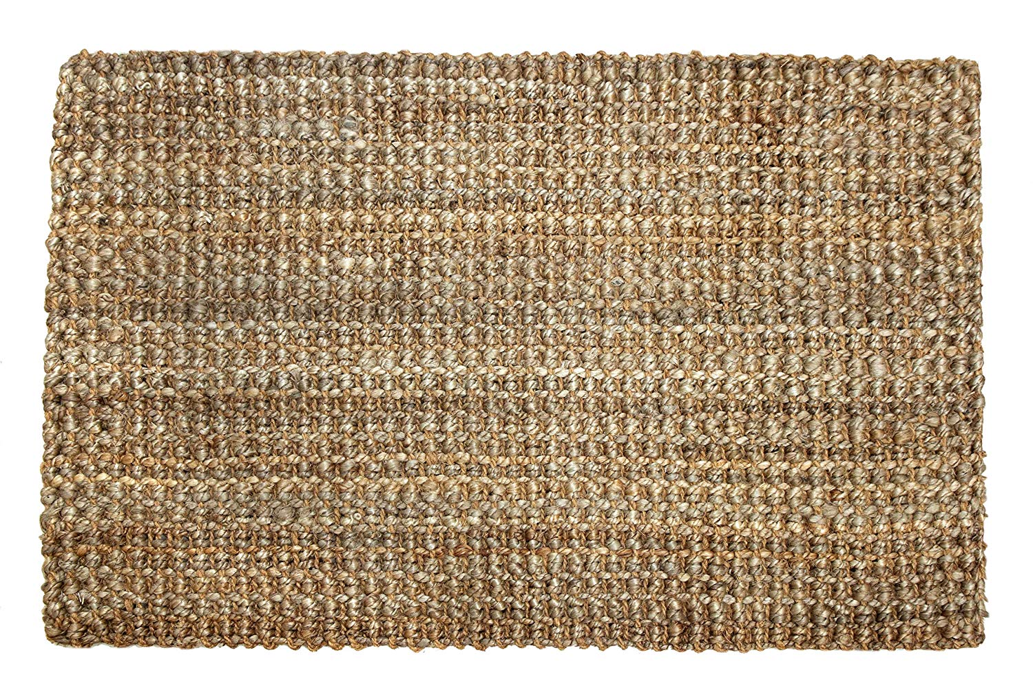Jute Area Rug Hand Woven by Skilled Artisans, 100% Natural