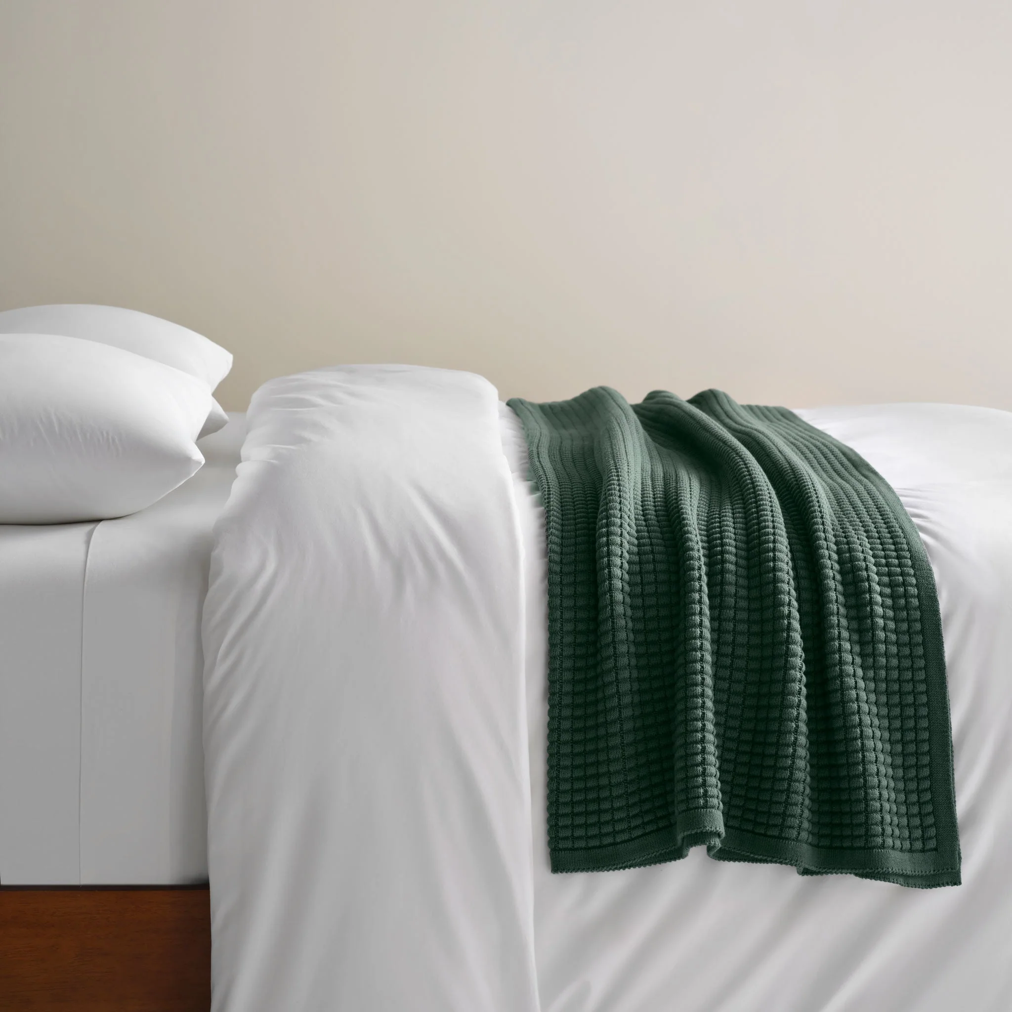 Grid Knit Cotton Throw Blanket - Last Call