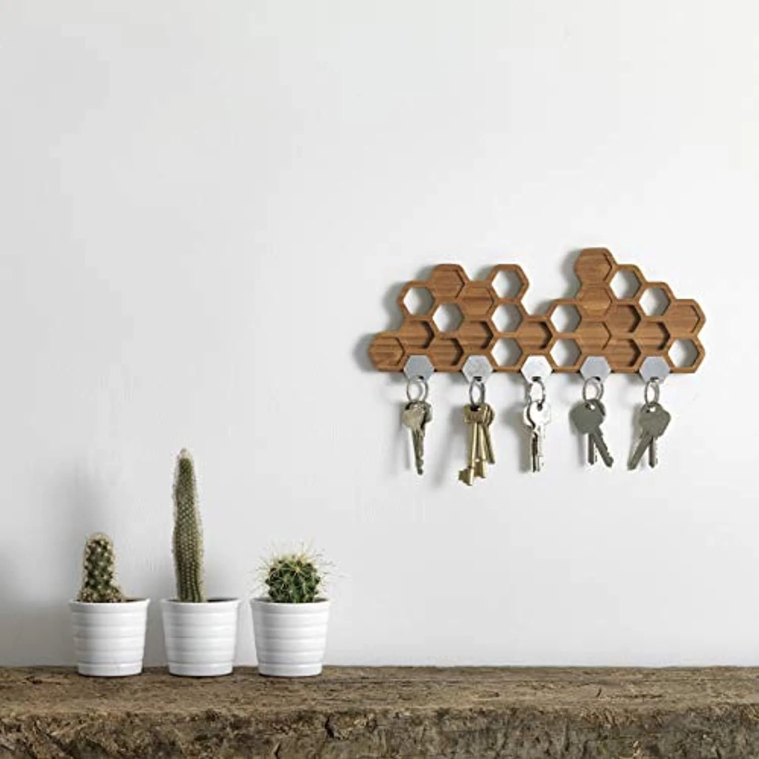 Magnetic Key Holder - Eco-friendly,  Hand Made from High-Quality, Sustainable Bamboo in UK
