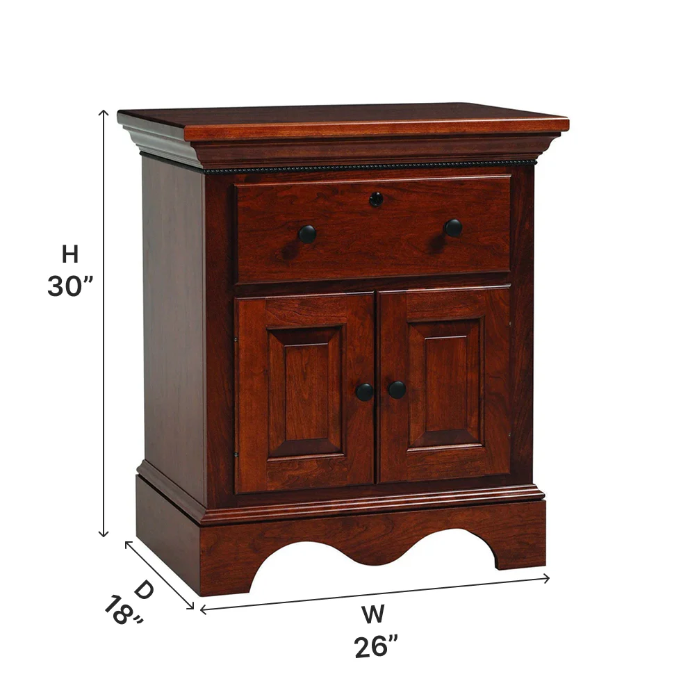 Amish Merlot Nightstand