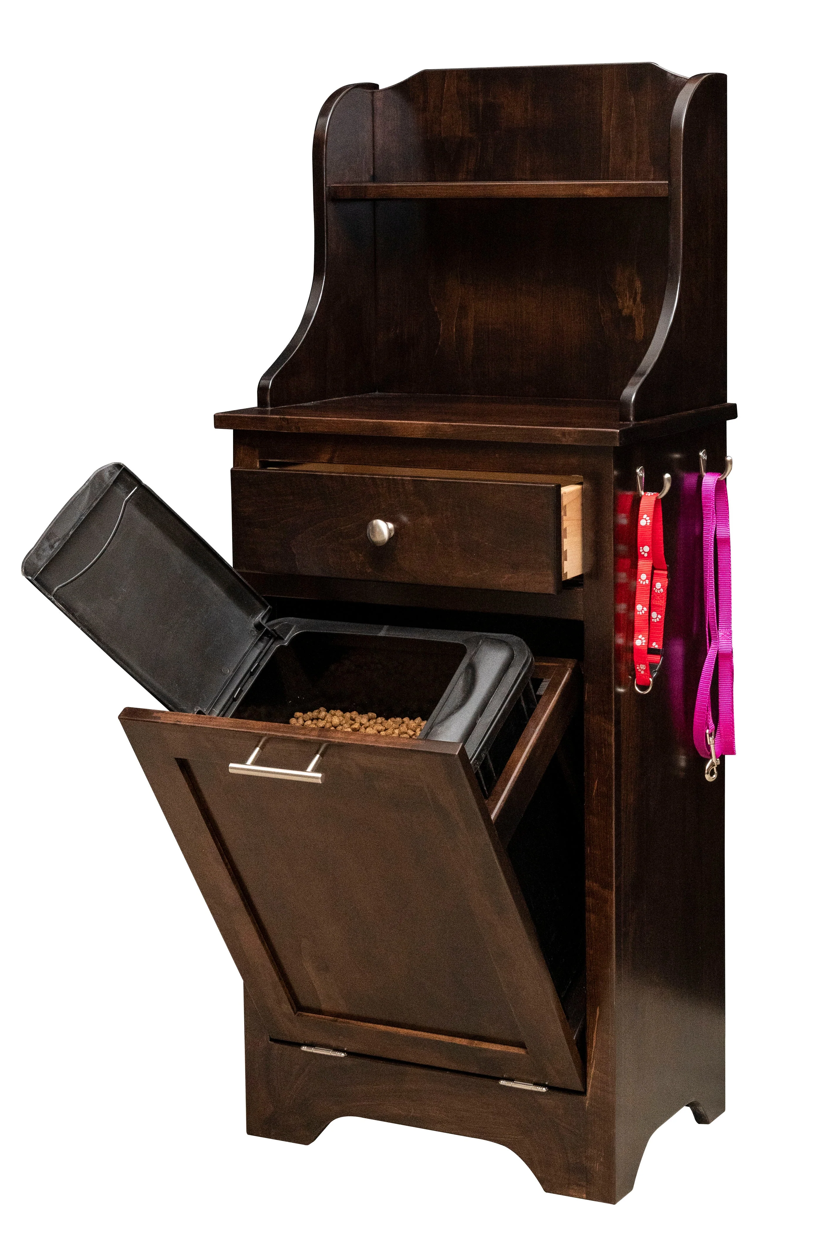 Amish Multi-Purpose Pet Cabinet With Tilt Out
