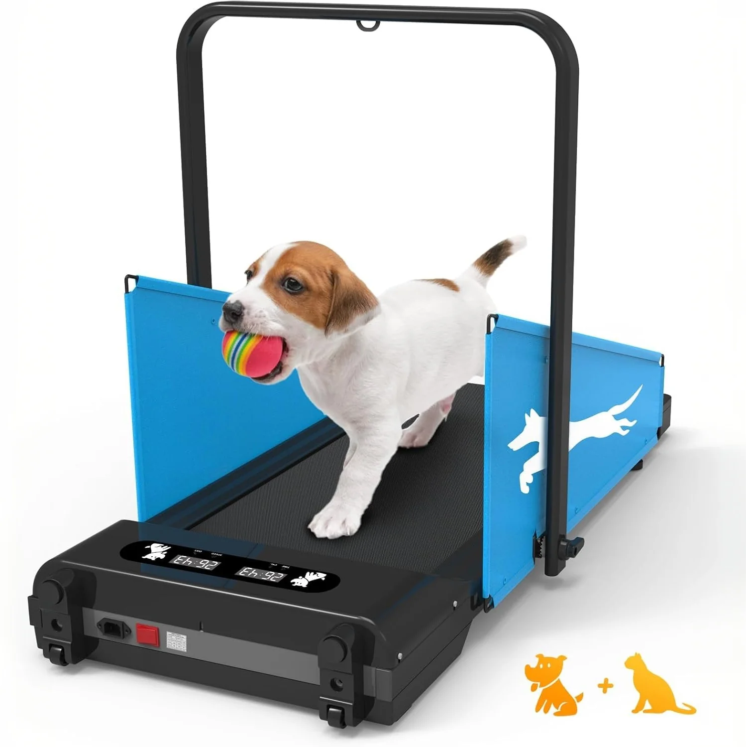 Garvee 2 in 1 Dog Treadmill with LED Display for, 2.5 Hp Foldable Pet Treadmill for Doggy Running Machine, Foldable Pet Pacer Treadmill Pad for Small and Medium Dogs Home Use, Blue