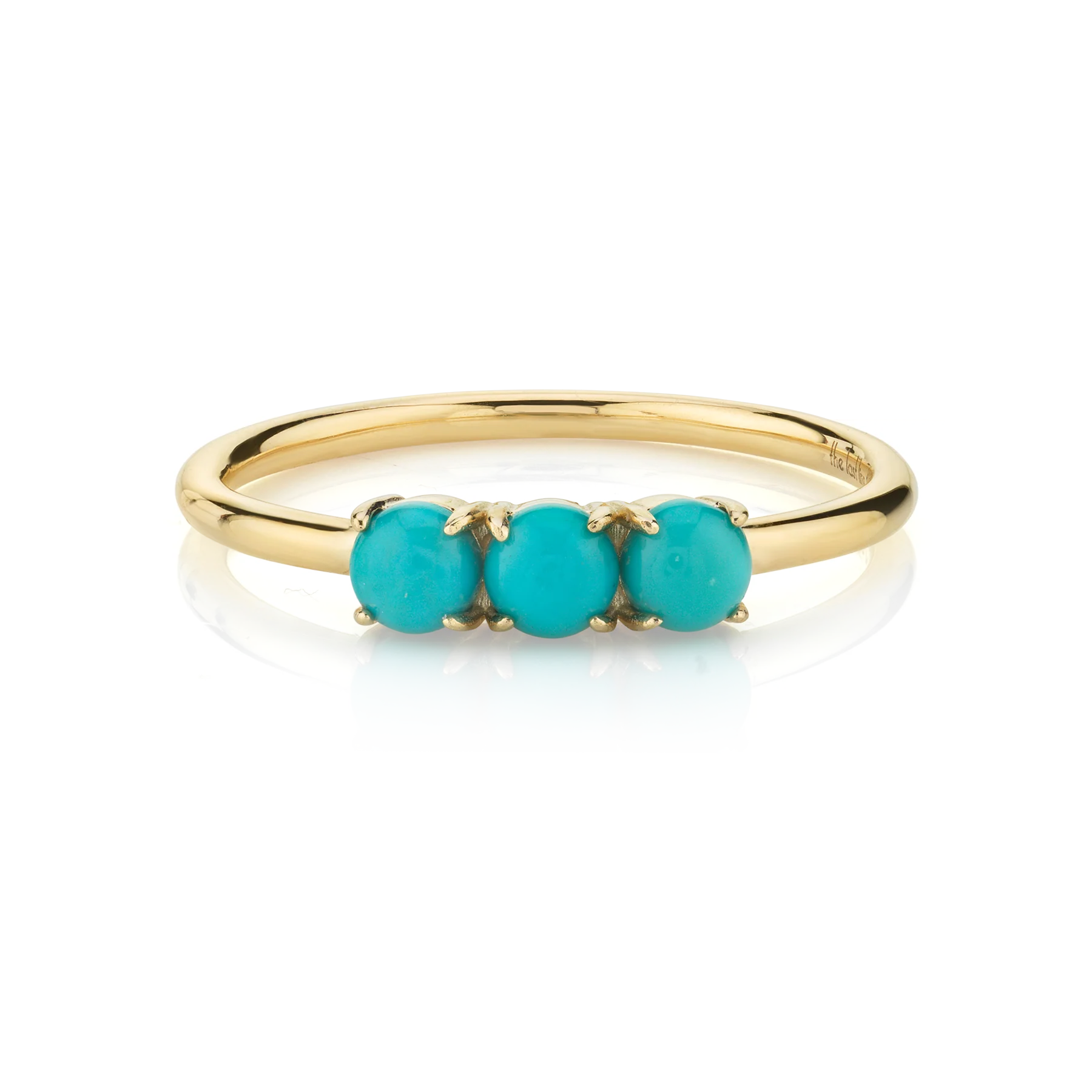 Triple Stone Band - Turquoise / 14k Yellow Gold
