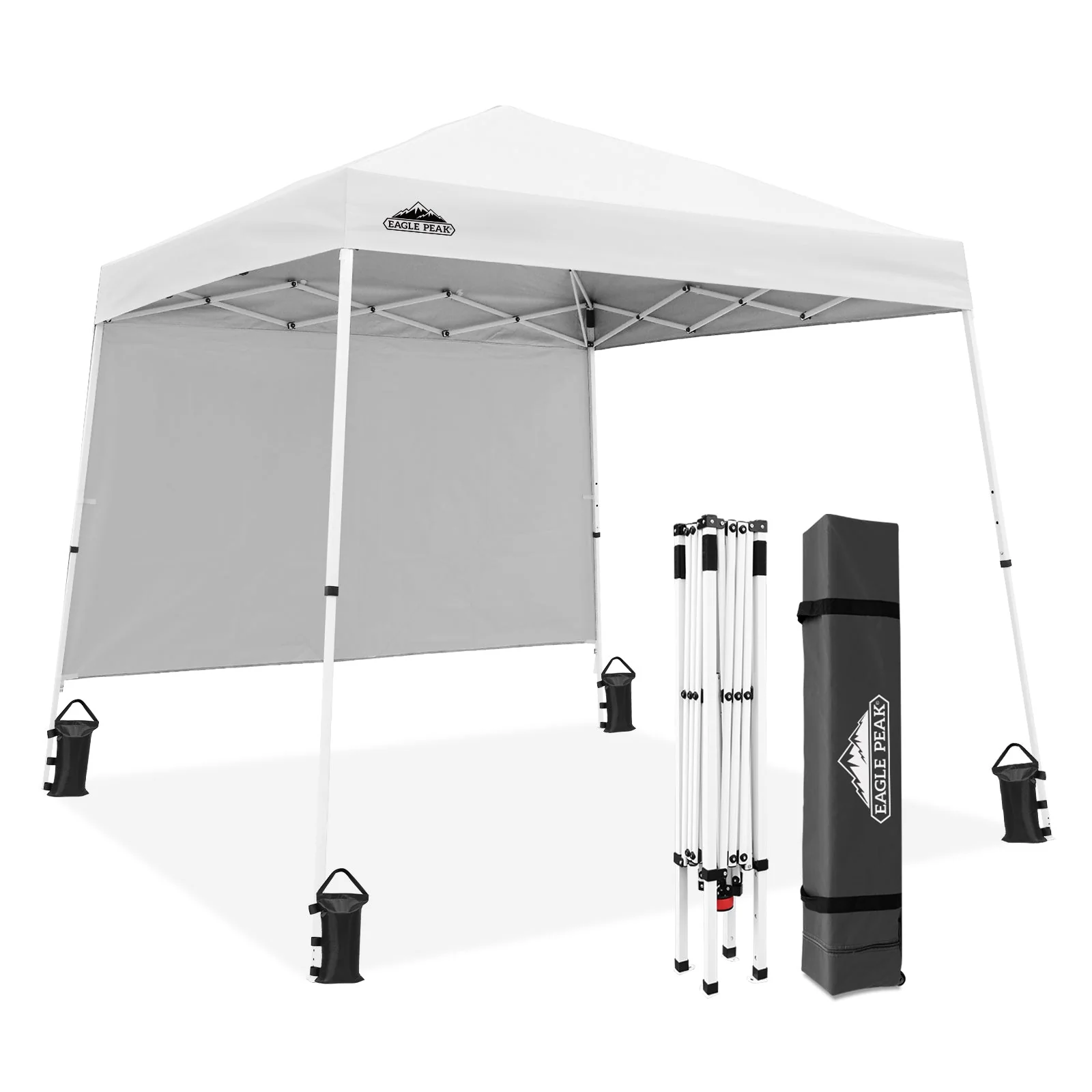 10x10 Pop Up Canopy Tent with Wall Panel, 10x10 Base 8x8 Top