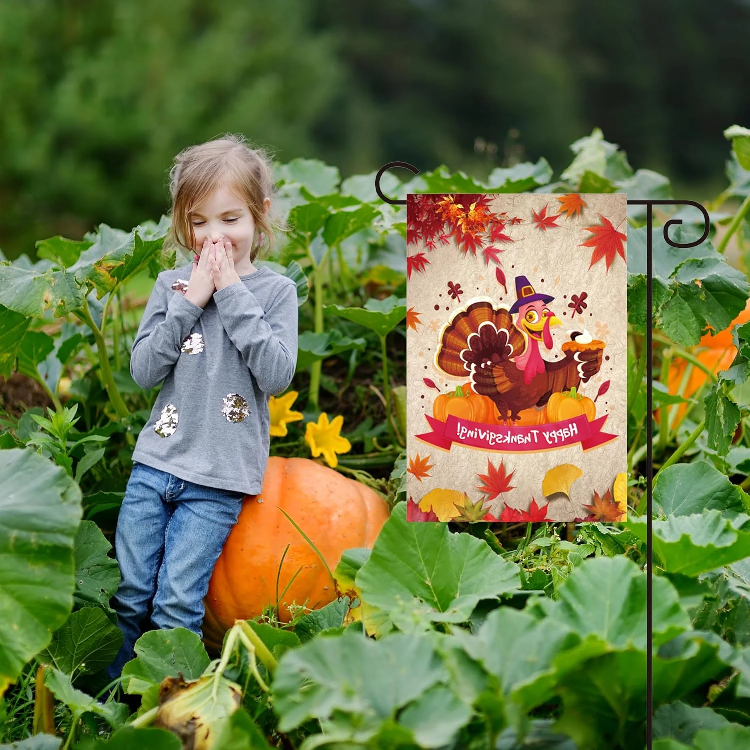 Halloween Garden Flag 12x18 Inch, Vertical Double Sided, 6Pcs