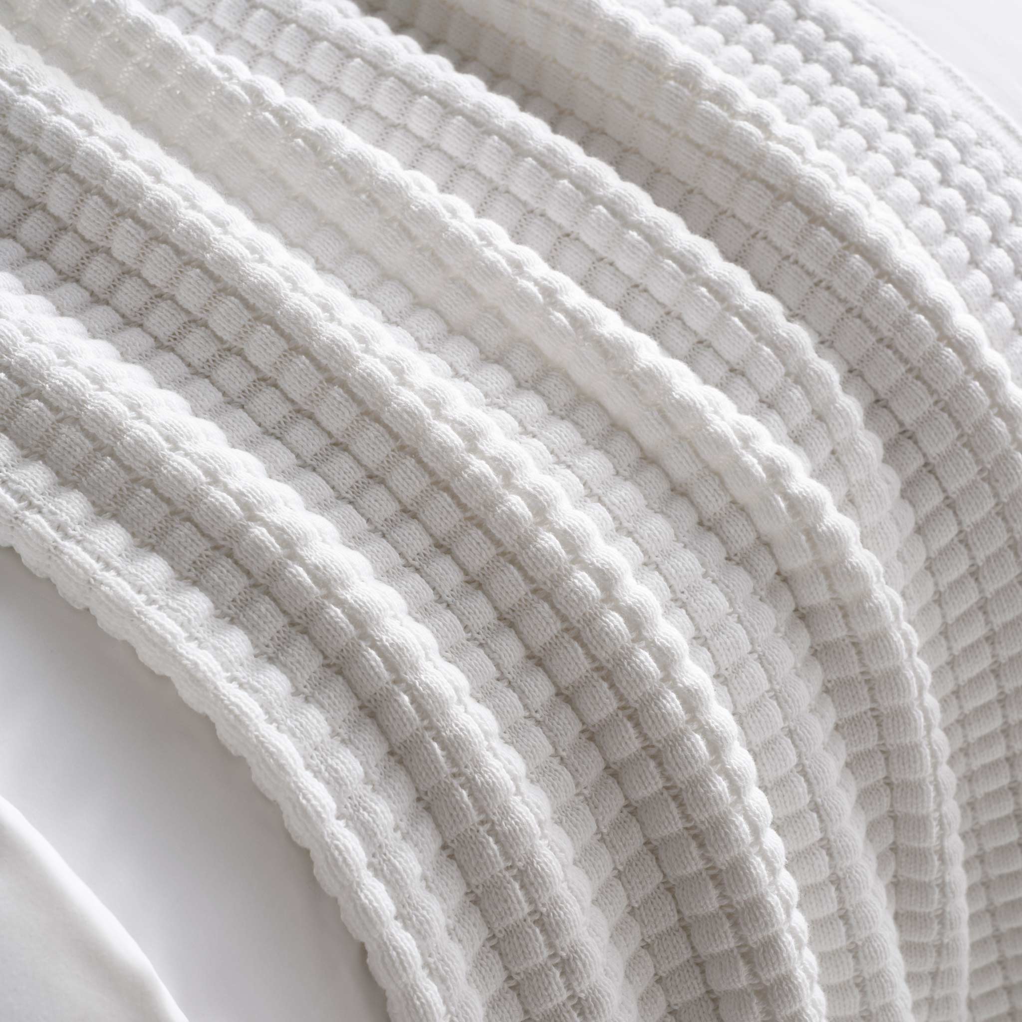 Grid Knit Cotton Throw Blanket - Last Call