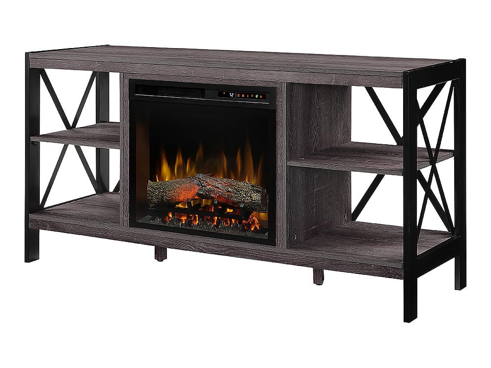 Ramona Electric Fireplace TV Stand in Autumn Bronze