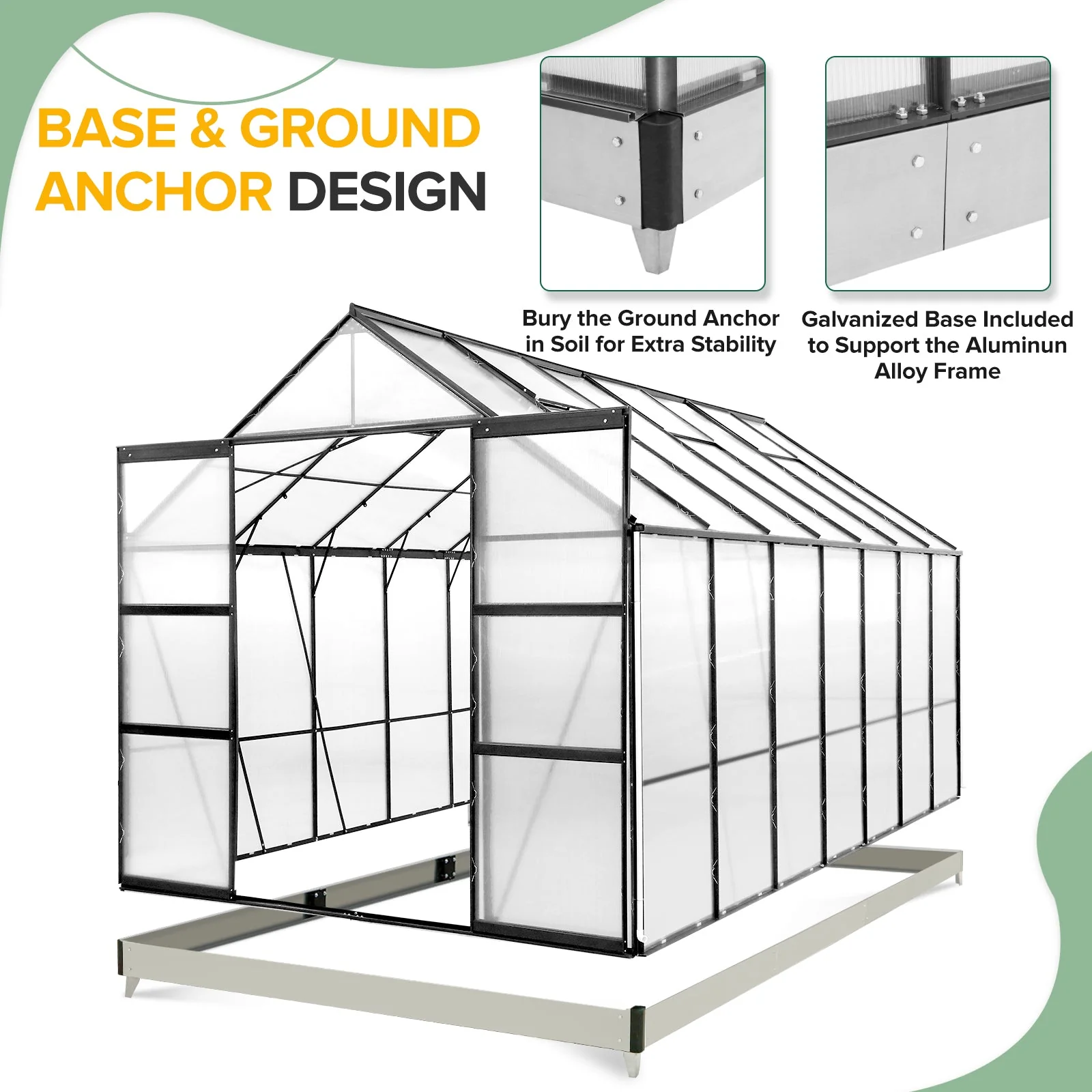 14x8x8 Outdoor Walk-in Hobby Greenhouse