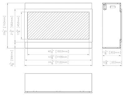 Remii 45-In Extra Tall Deep Built-In Electric Fireplace
