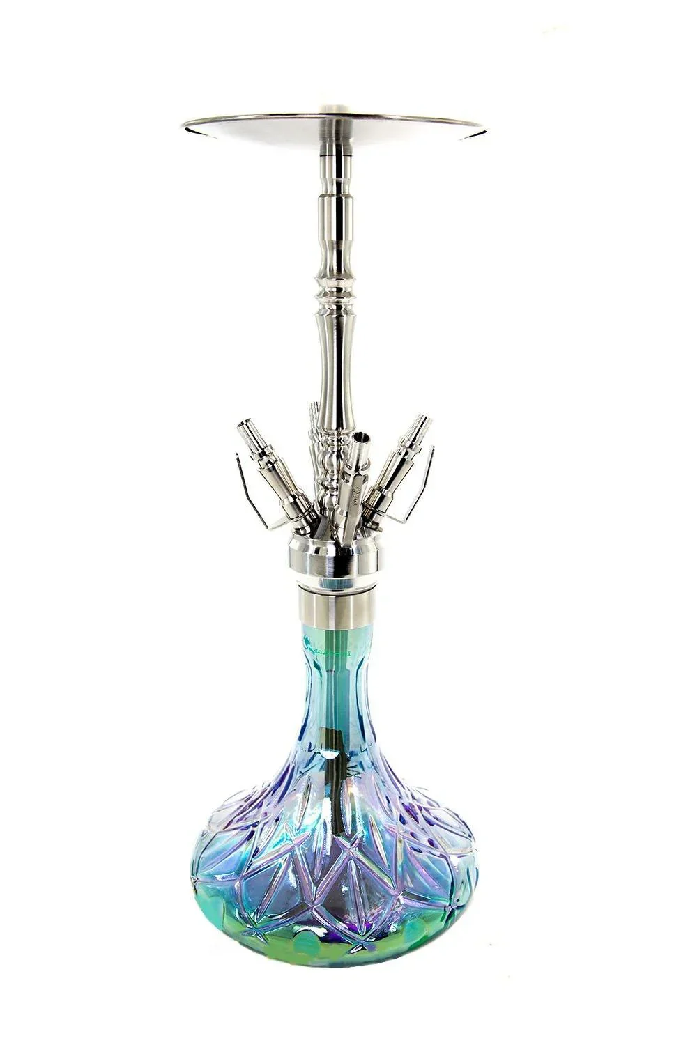 Dschinni Mio Venom Chrome Hookah + Hose Adapter + Hose Holder