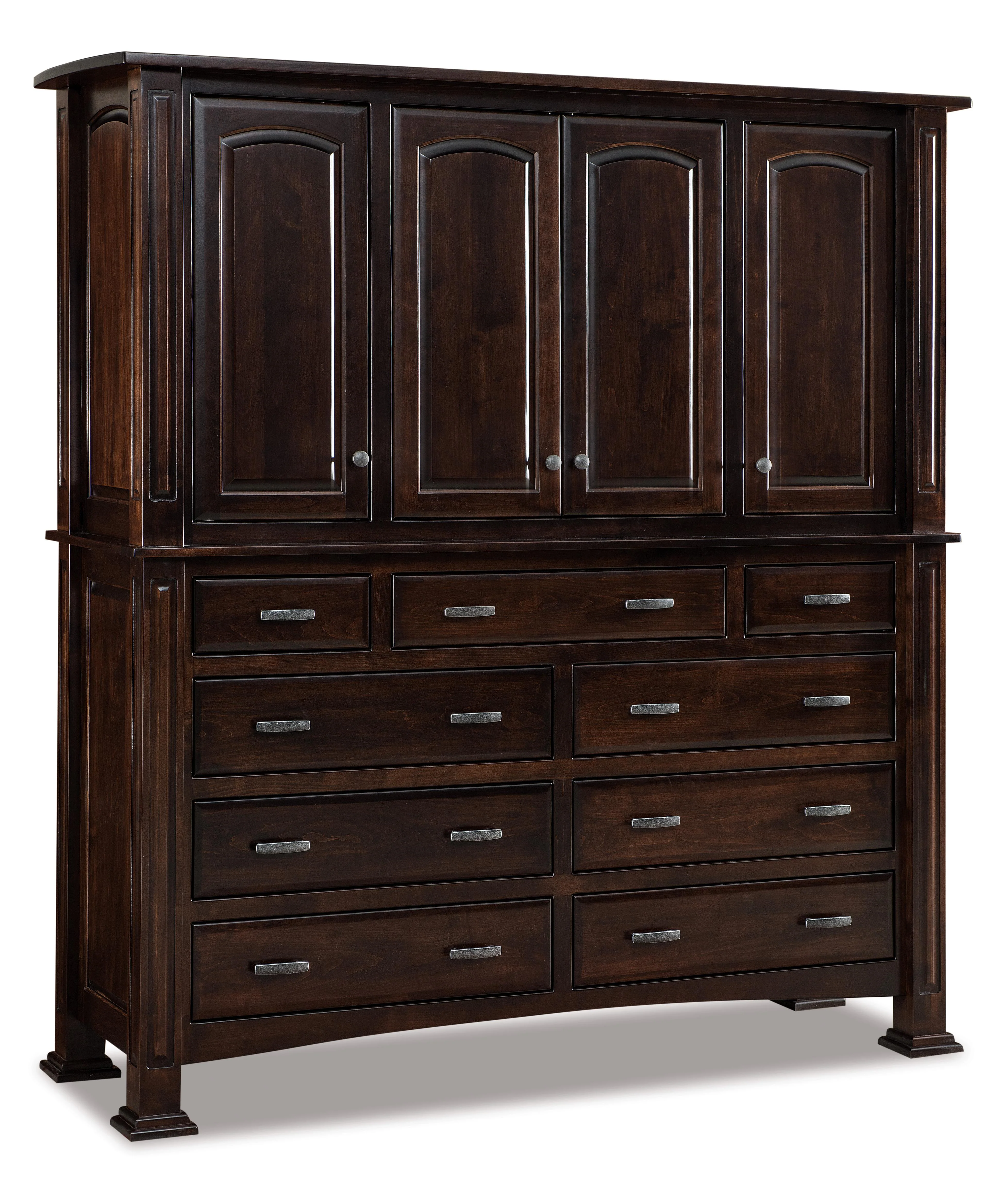 Amish Lexington Nine Drawer Four Door Chest