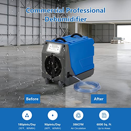 Garvee 180 Pints Industrial Dehumidifier with Auto Defrost & Pump