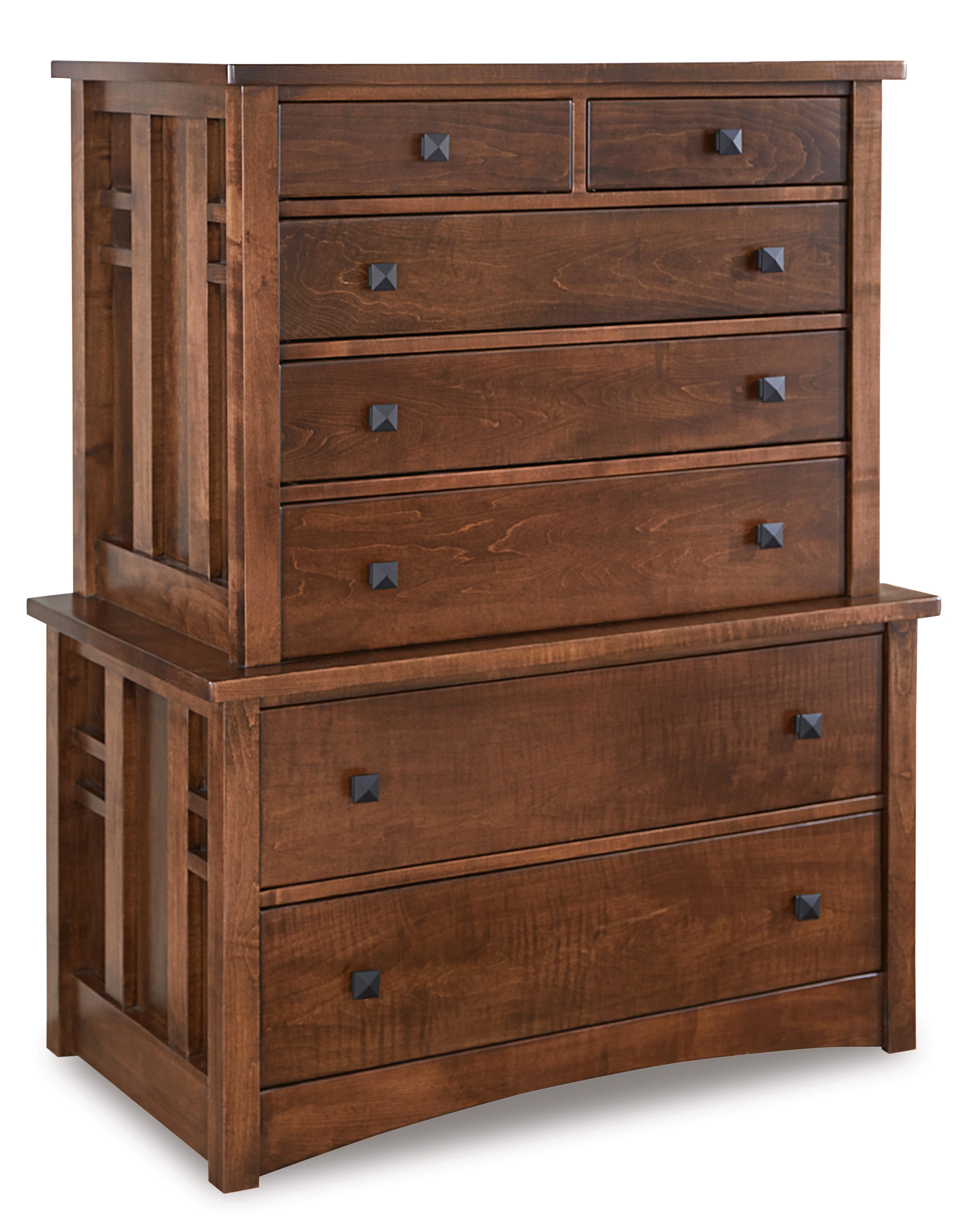 Amish Kascade Seven Drawer Chest On Chest