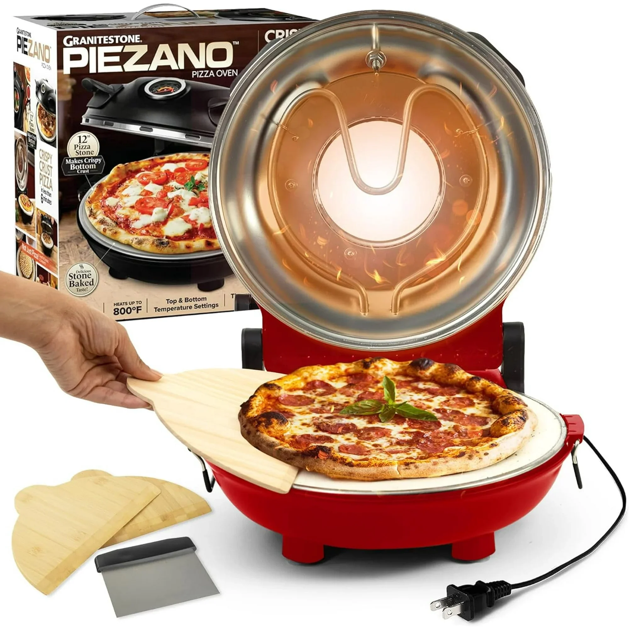 AIRMSEN Pizza Oven & Grill Indoor Pizza Machine, 12