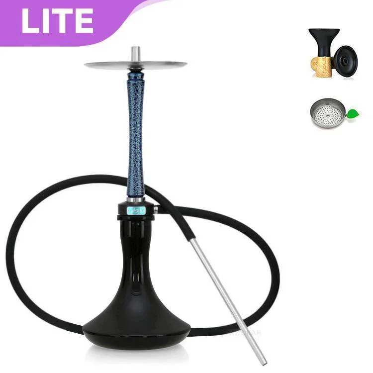 Ash Wood Hookah Haze Jungle Shisha Set - Blue