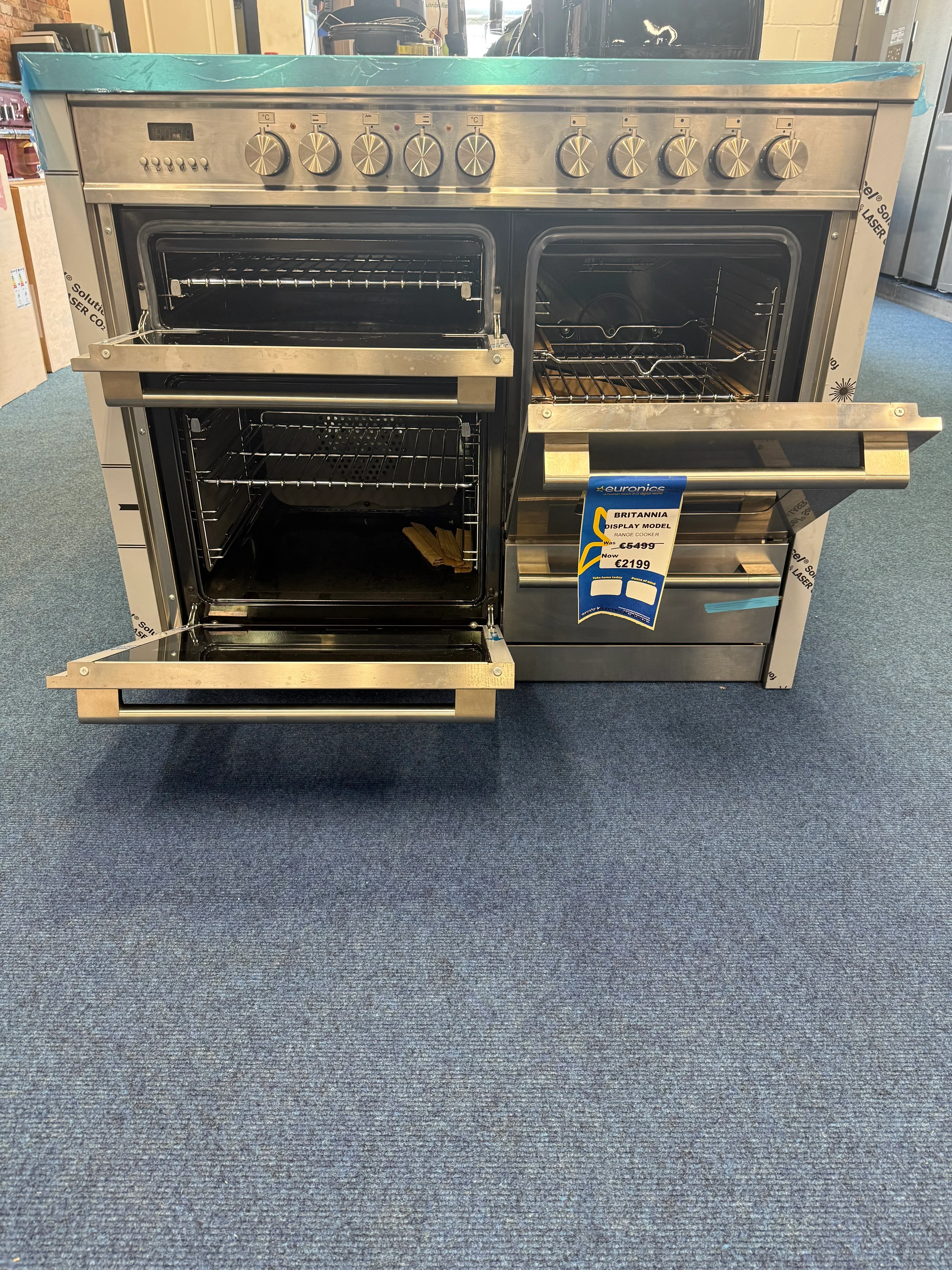 **EX-DISPLAY** Britannia 110cm Double Oven Induction Cooker - Stainless Steel