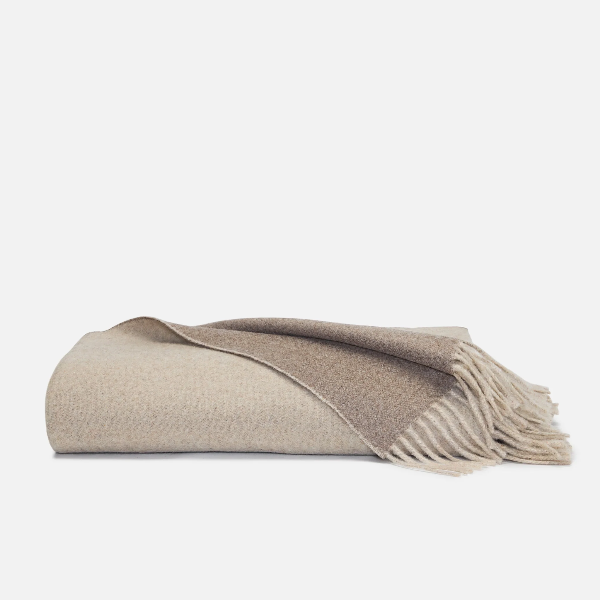 Two-Toned Lambswool Throw Blanket